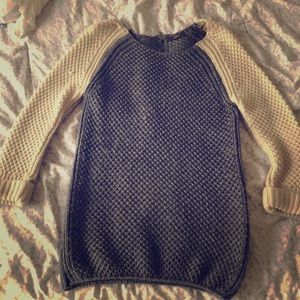 Grey and Tan sweater tunic